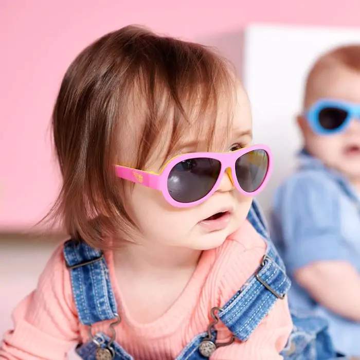 Солнечные очки Babiators Aviator 2-х цветные Pink Lemonade, 0-2a